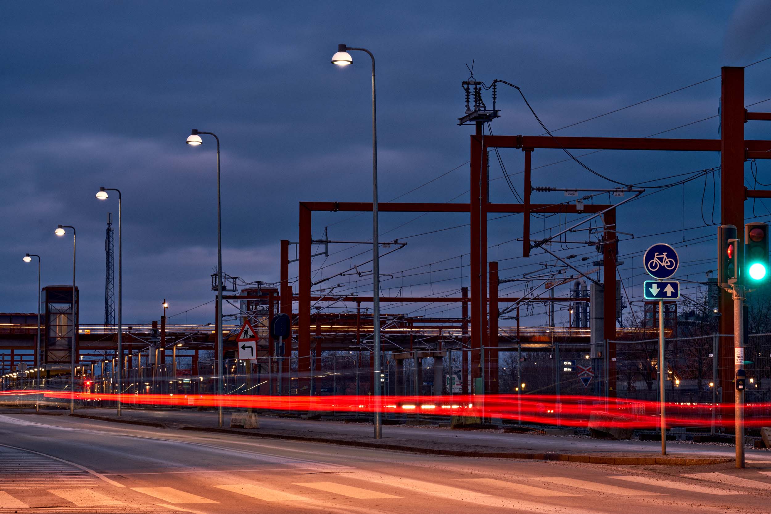 Gadebelysning på Ivar Huitfeldtsvej