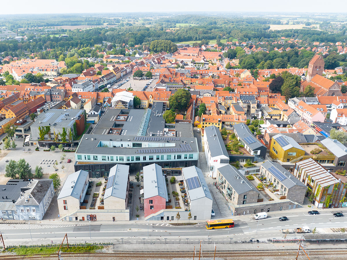 Stationsområdet fra drone
