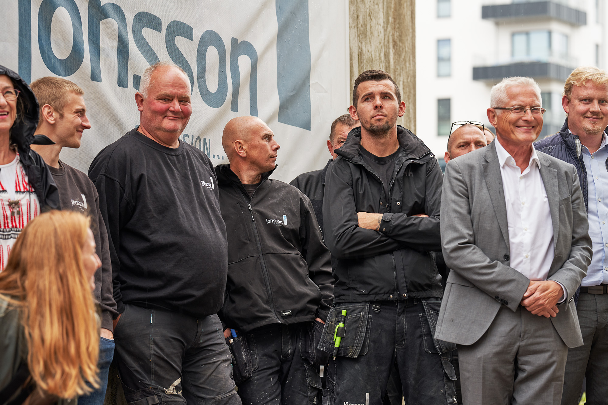 Håndværkerne til Fællesbygs rejsegilde